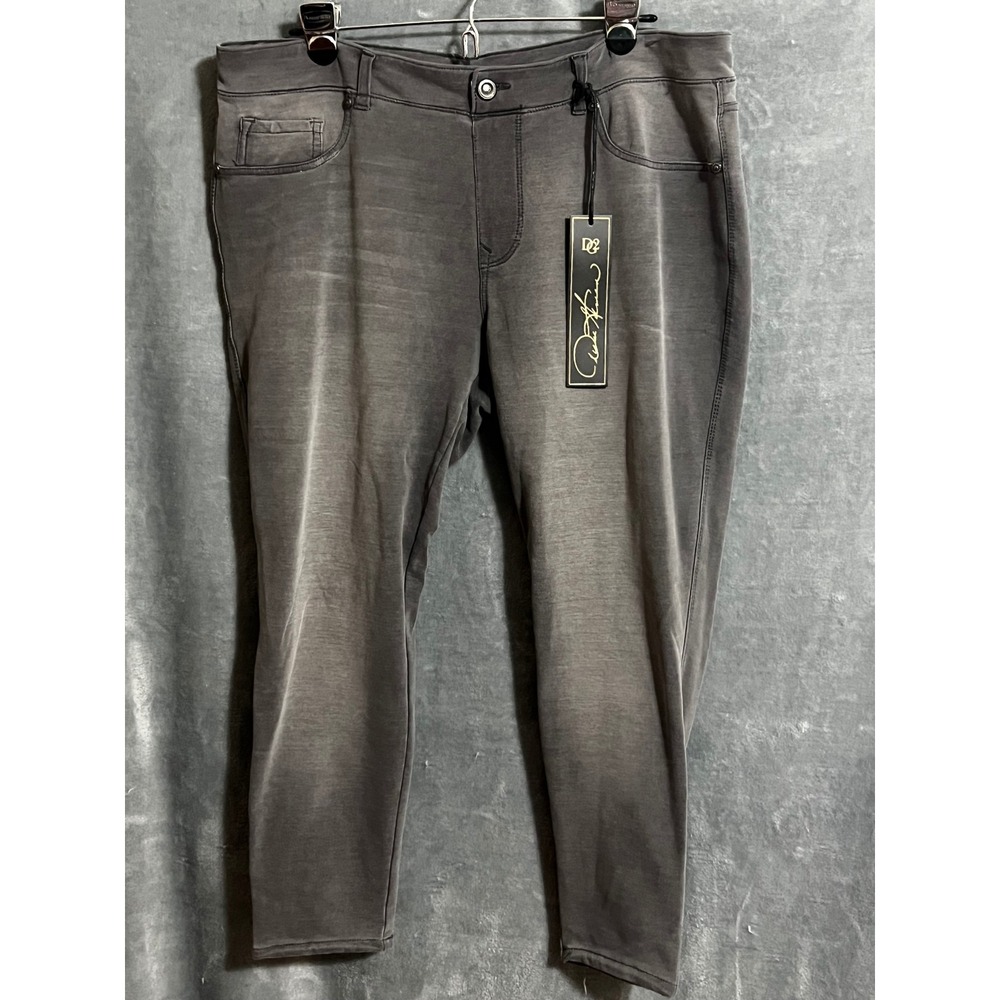 DG2 Diane Gilman PXL Gray Stretch Skinny Ankle Jeans Comfort Waist NWT